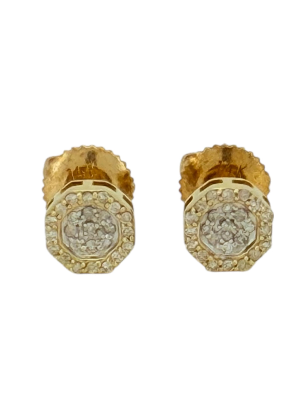 Earrings DIA-0.13CT 14 KT diamonds Weight 1.1gm
