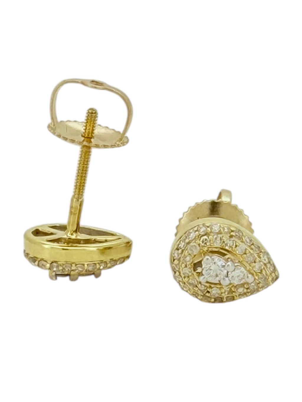 Earrings 0.28ct 14 KT diamonds Weight 1.4gm