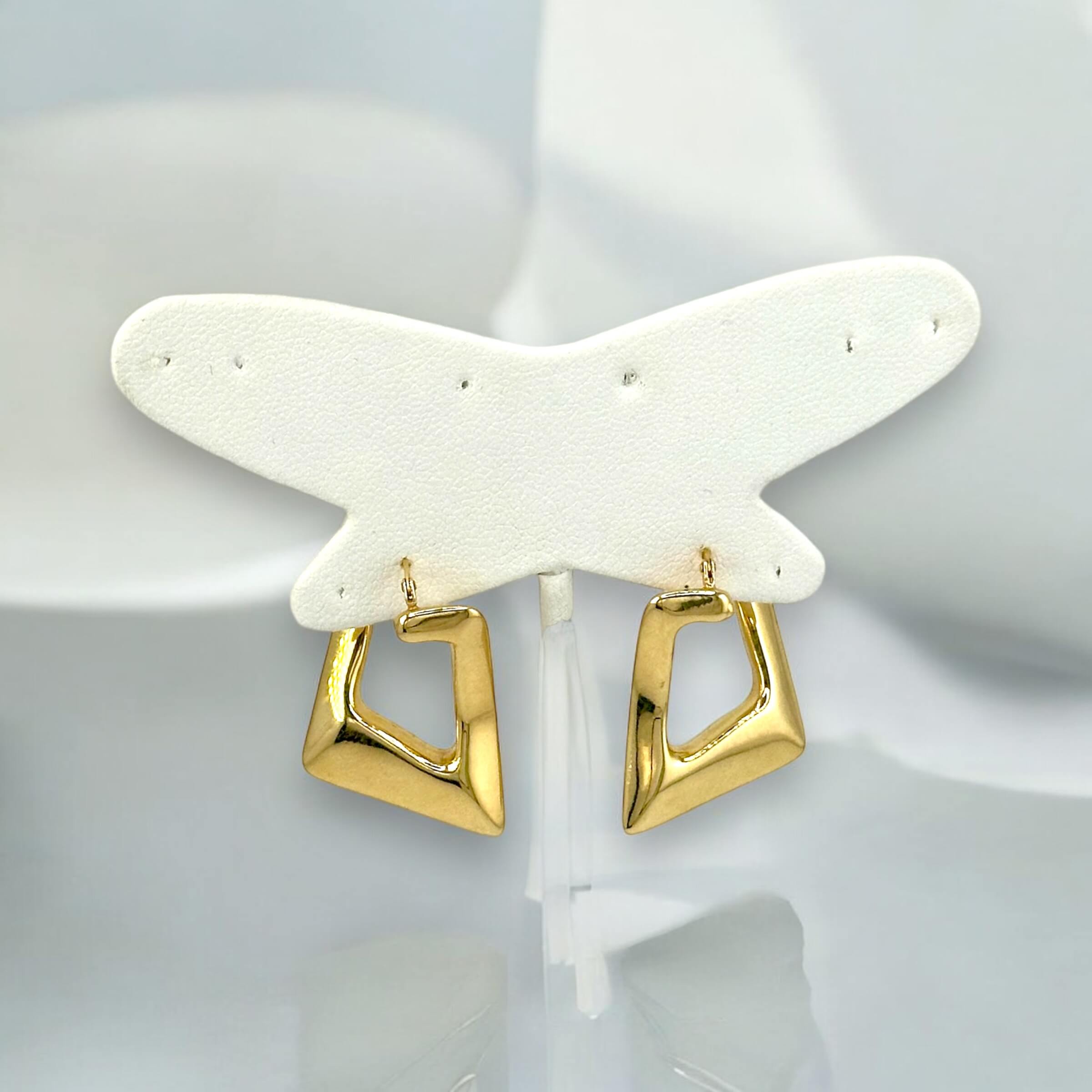 Earrings Hoops 14 KT Hollow Weight 3.9gm