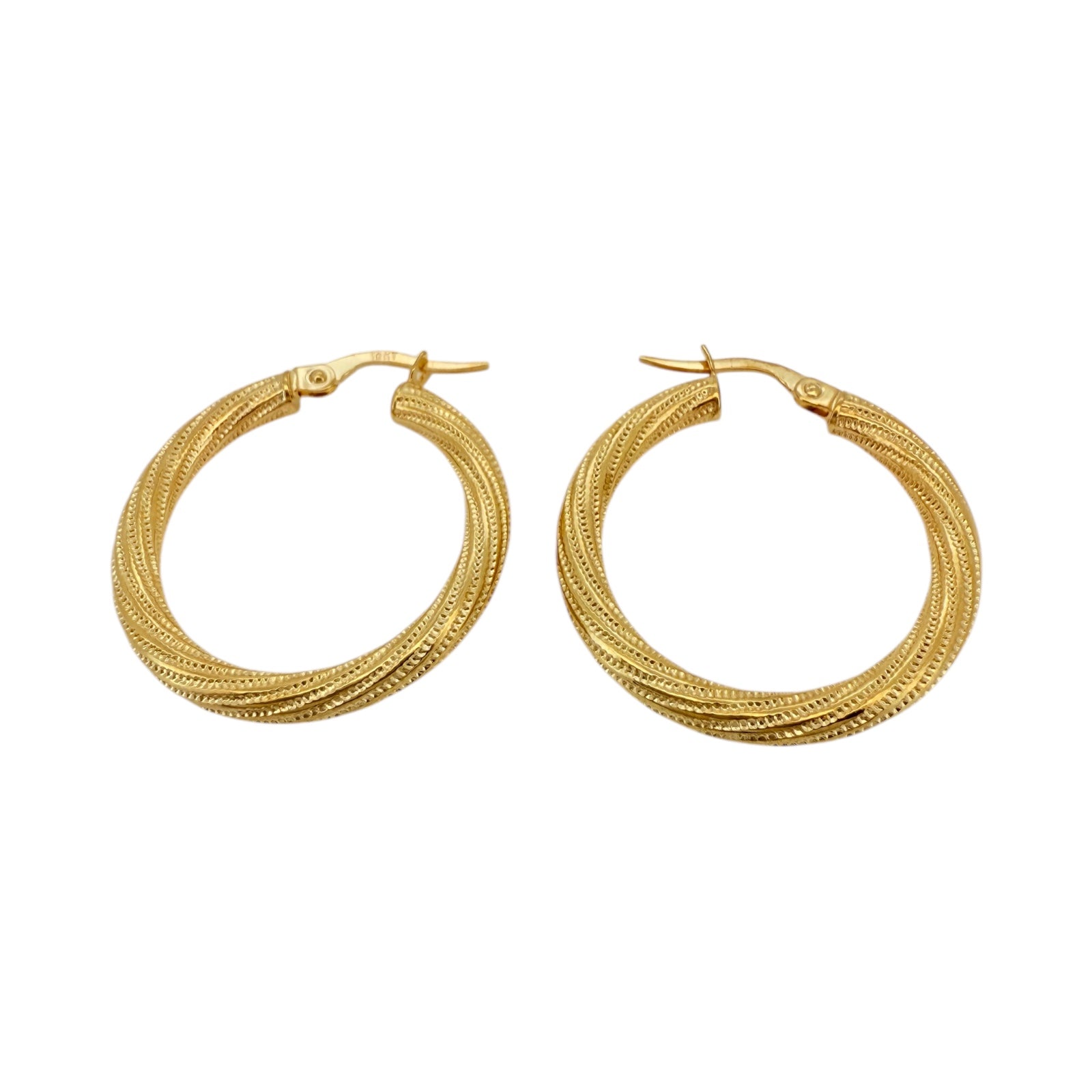 Earrings Crooked 10k Hollow Weight 3.8gm