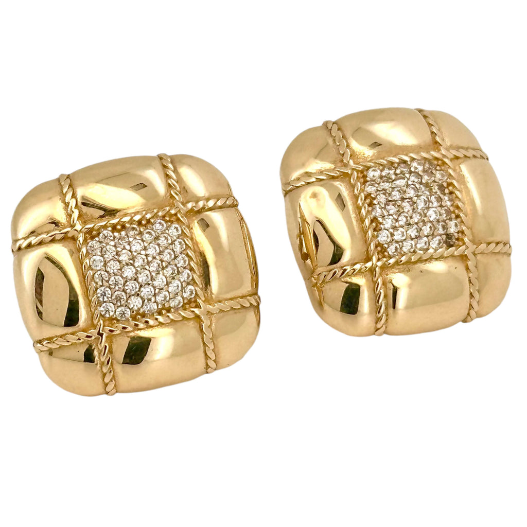 Earrings Omega 14 KT zicornia Weight 5.8GM