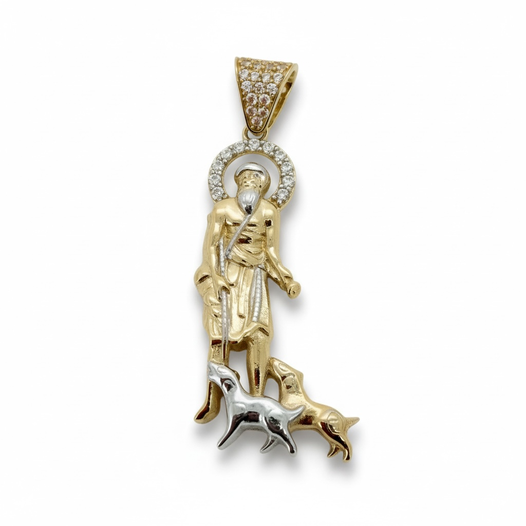 Pendants San lazaro 14 KT zicornia Weight 1.9gm