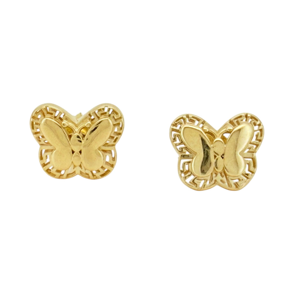 Earrings Butterfly 10k Hollow Weight 2.3gm