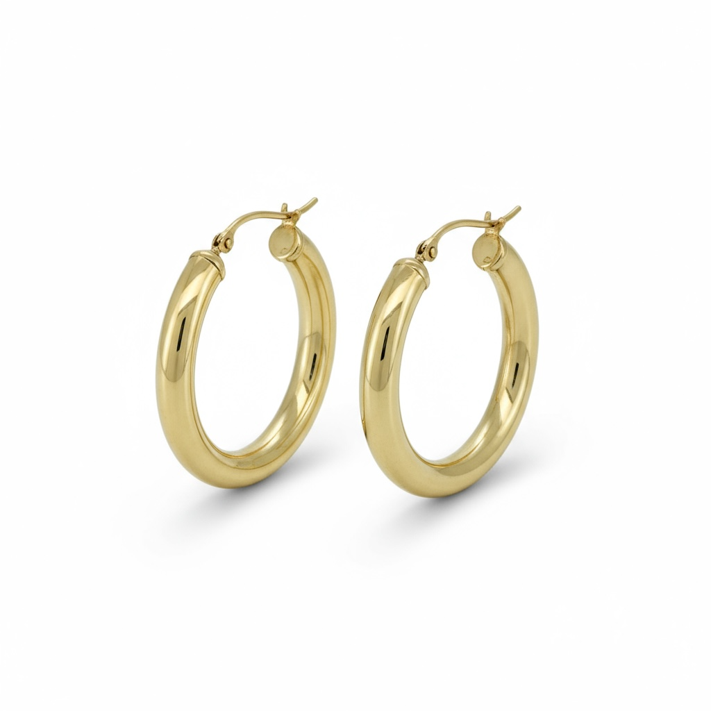 Earrings Hoops 10k Hollow Weight 3.4gm