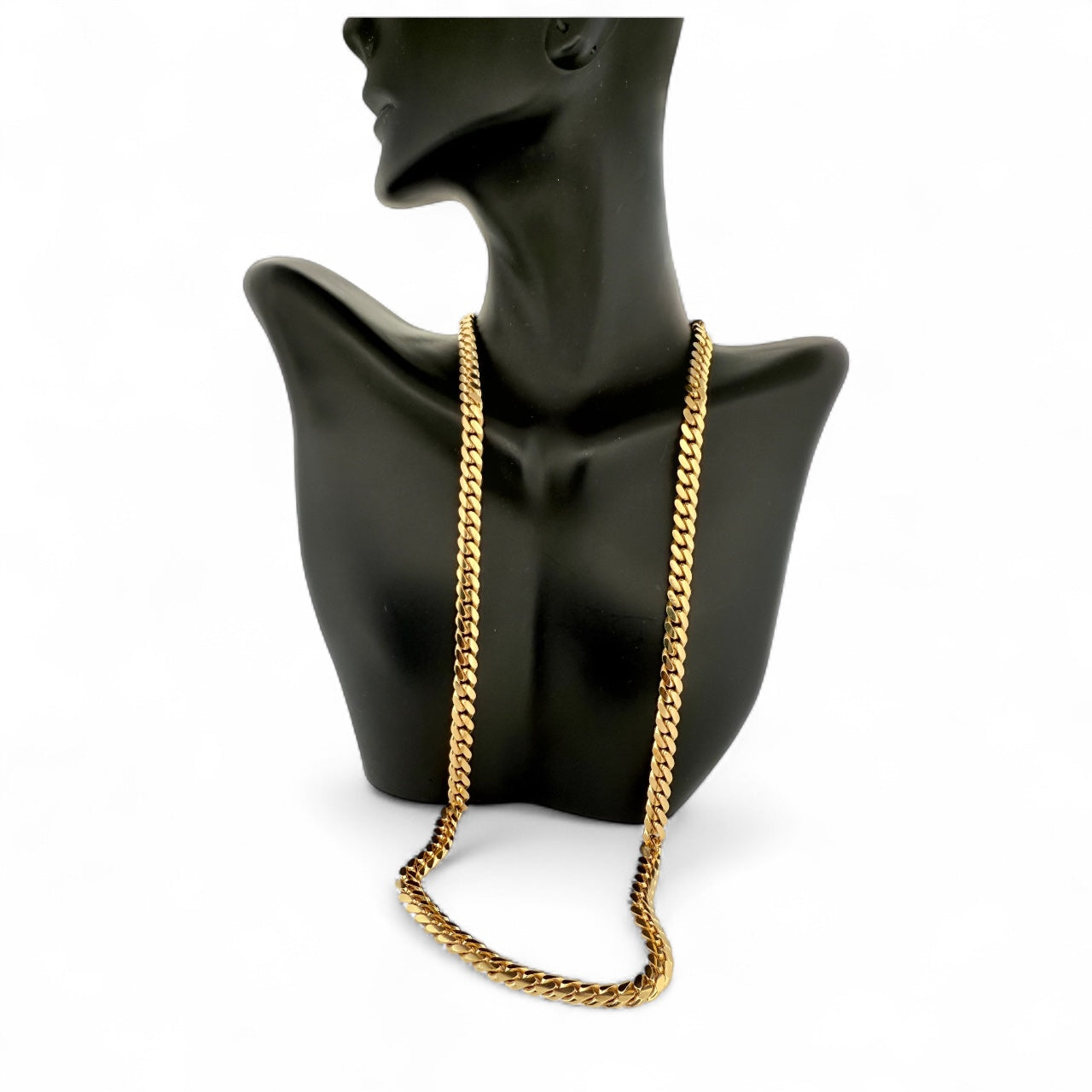 Chains Cuban link 10k Solid gold Size 18''*6mm Weight 46.6gm