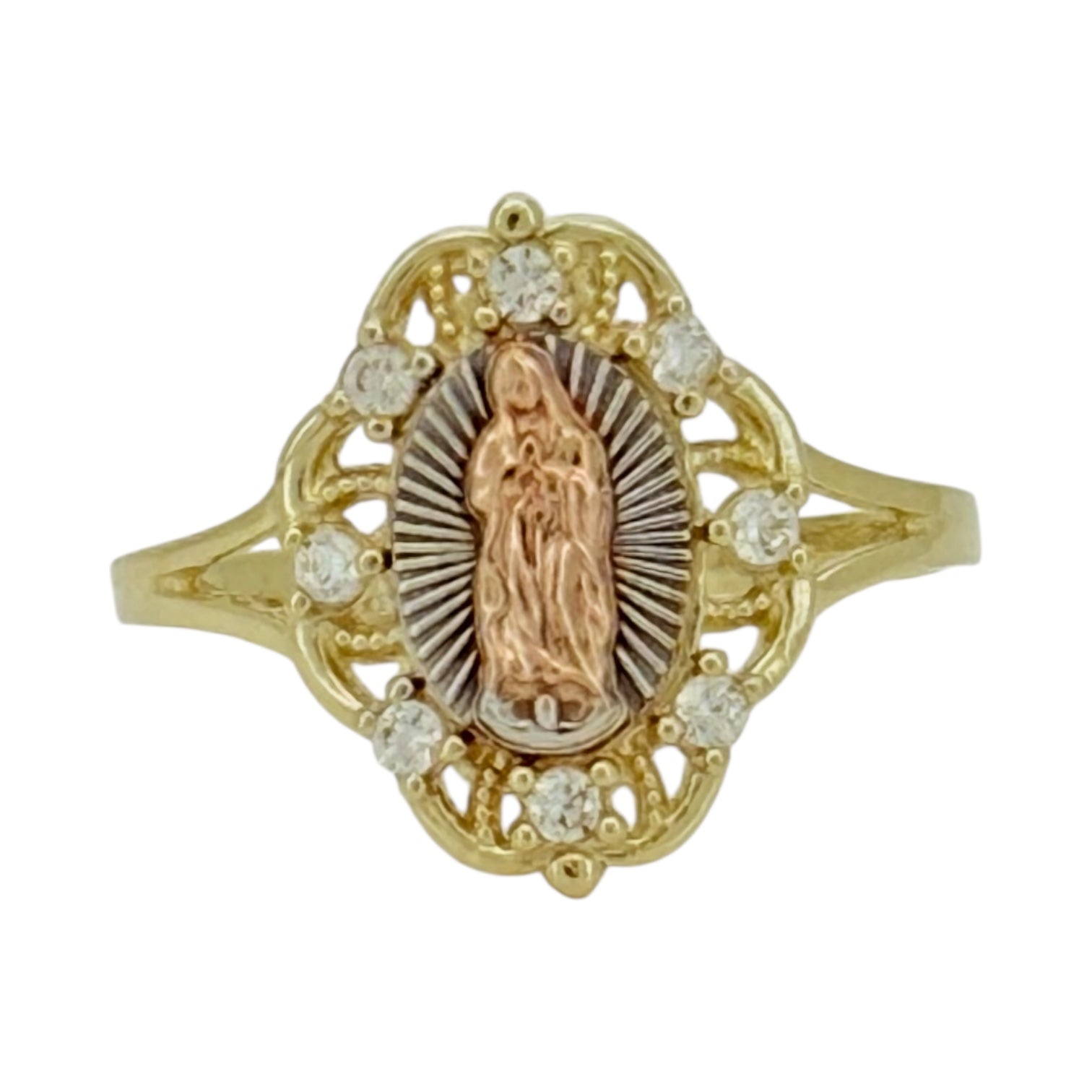 Rings Women 10k zicornia Size 7 Weight 2.1gm