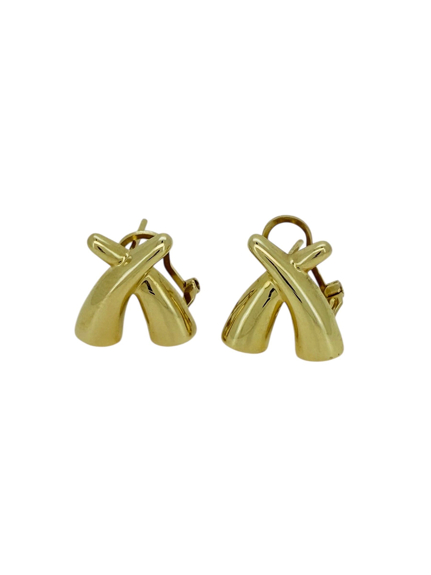 Earrings Omega 10k Hollow Weight 3.2gm