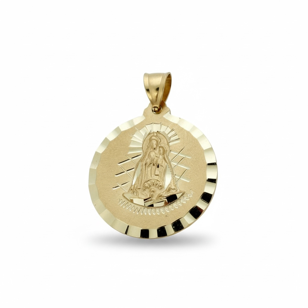 Pendants virgen del cobre 10k Hollow Weight 2.4gm