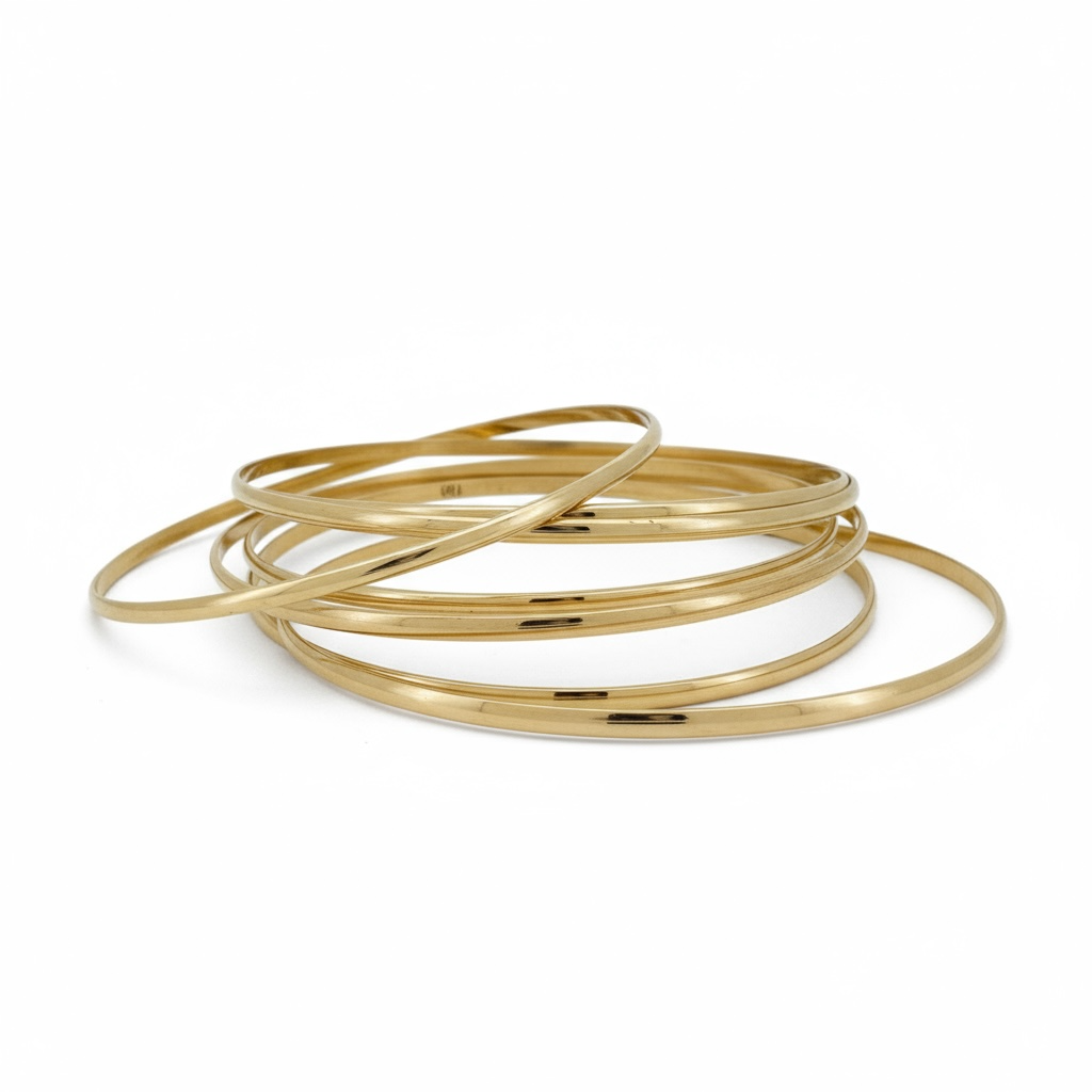Bracelets Semanario Bangles 10k Solid gold Size 7/2 Weight 25.5gm