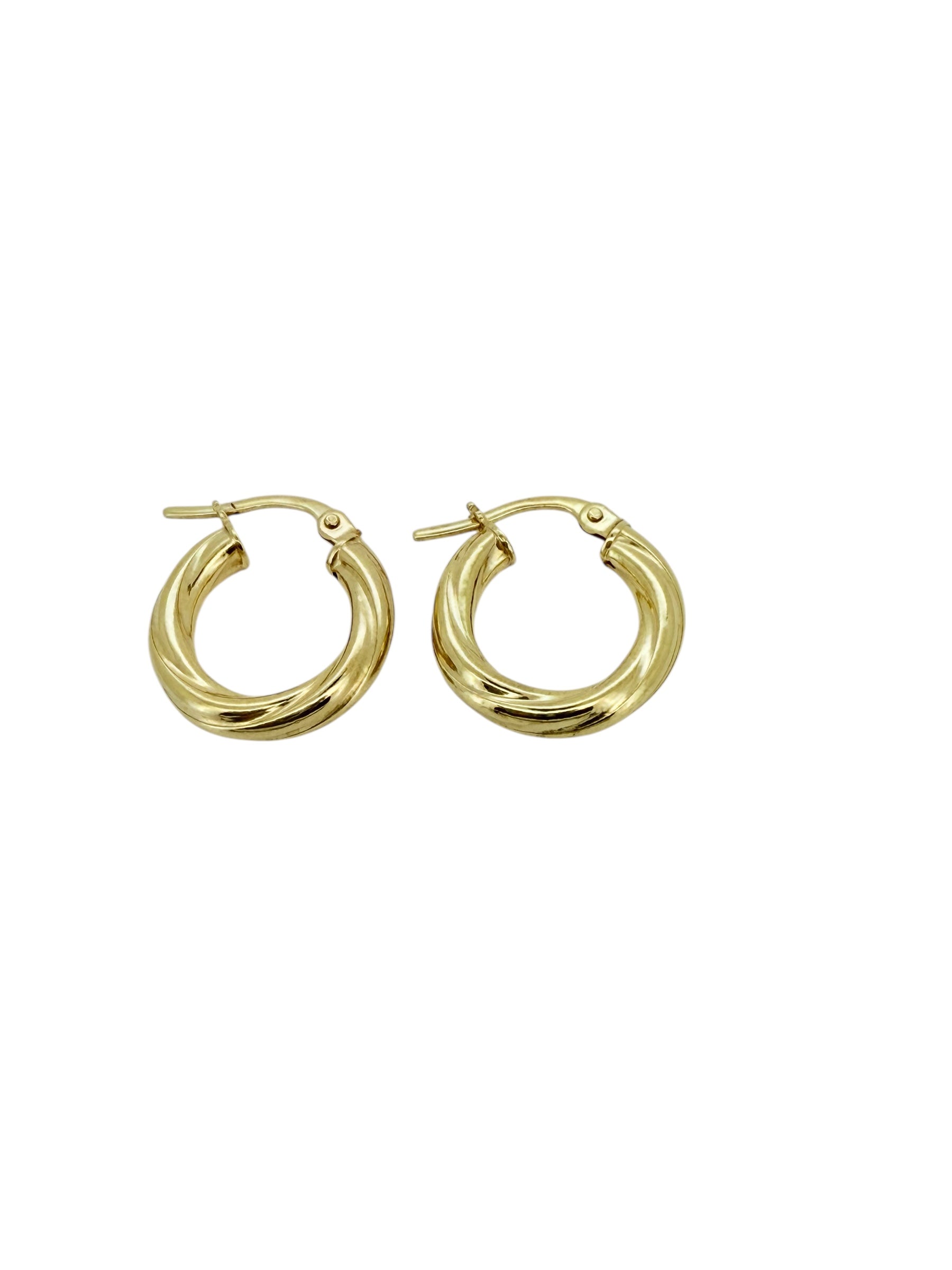 Earrings Hoops 10k Hollow Weight 0.9gm