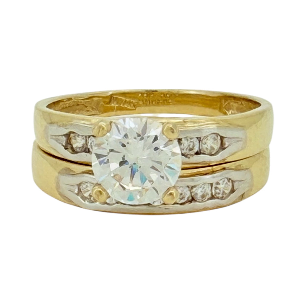 Engagement ring women 10k zicornia Size 7/2 Weight 5.2gm