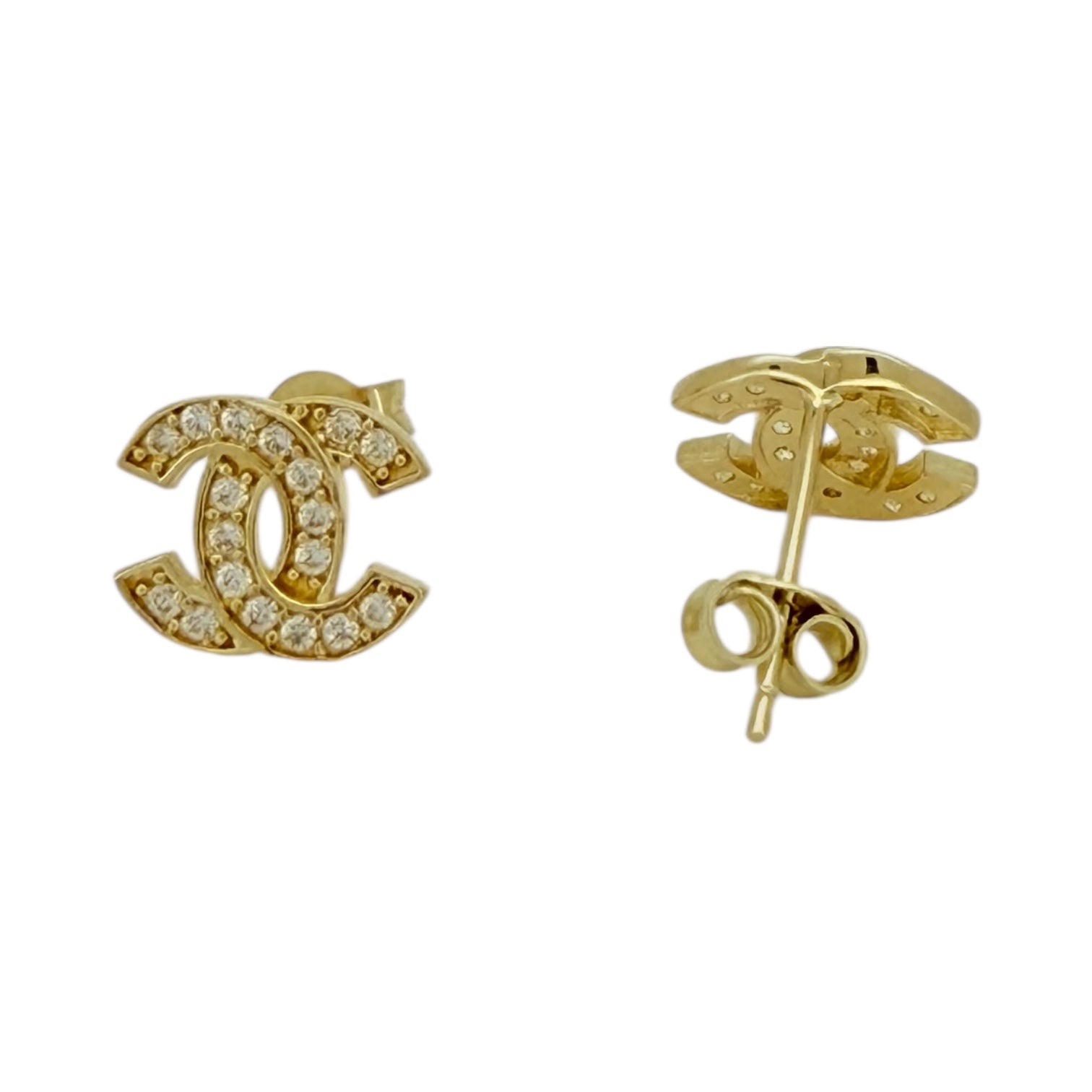 Earrings 14 KT zicornia Weight 1.3gm