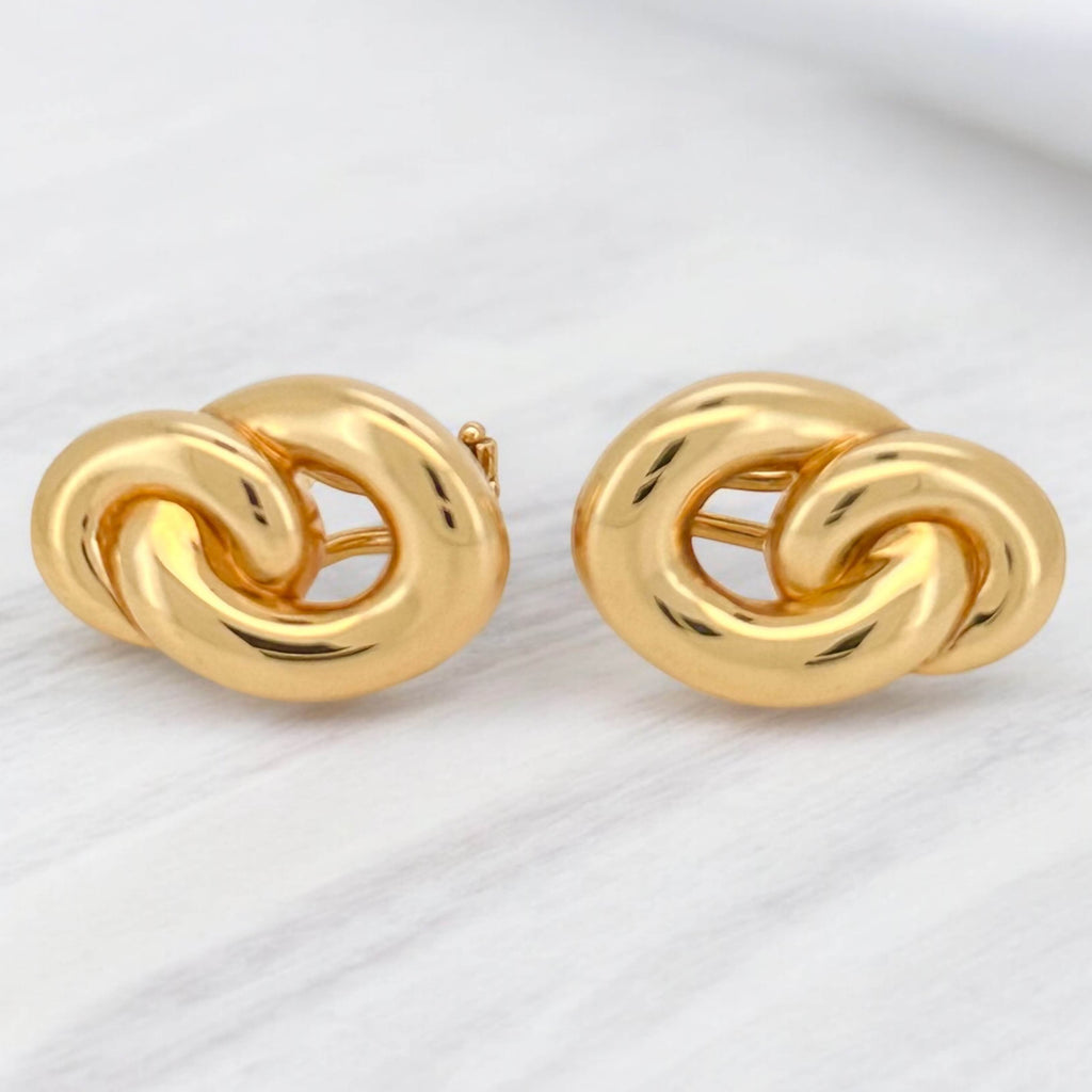 Earrings Omega 14 KT Hollow Weight 5.1GM