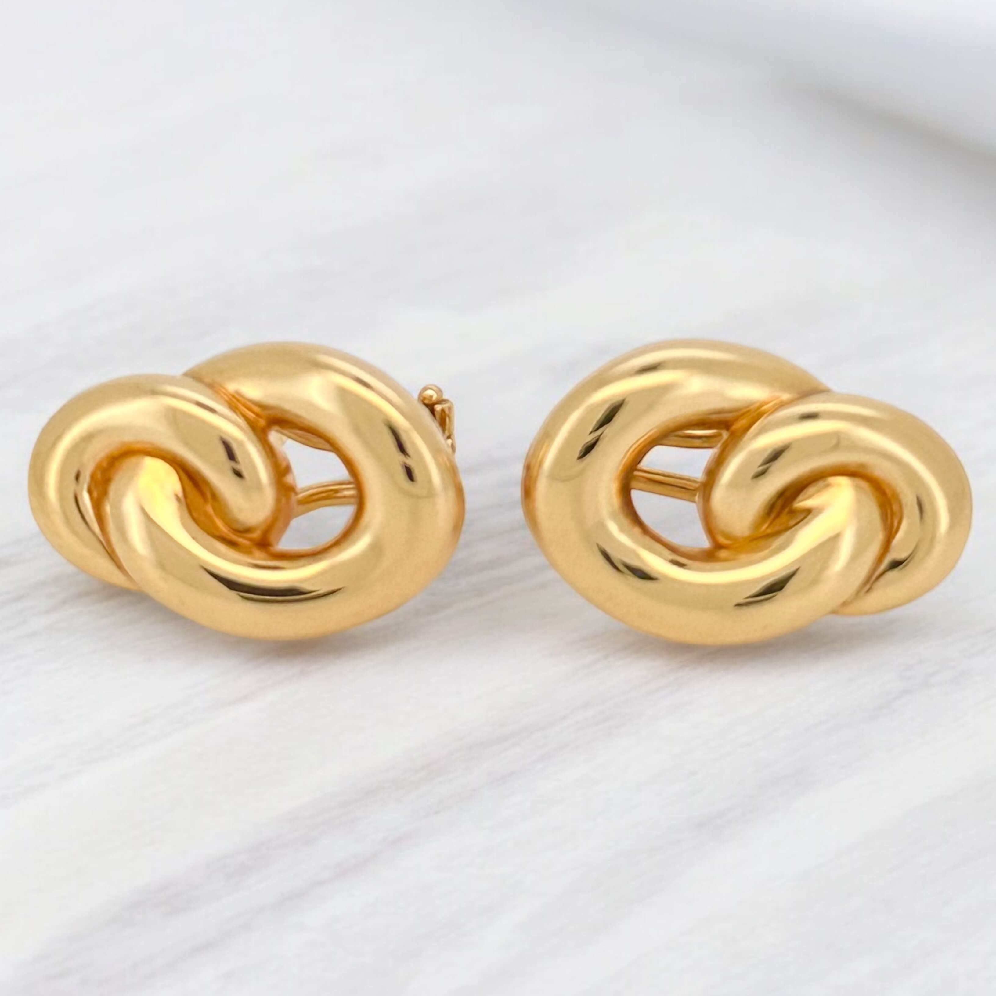 Earrings Omega 14 KT Hollow Weight 5.1GM