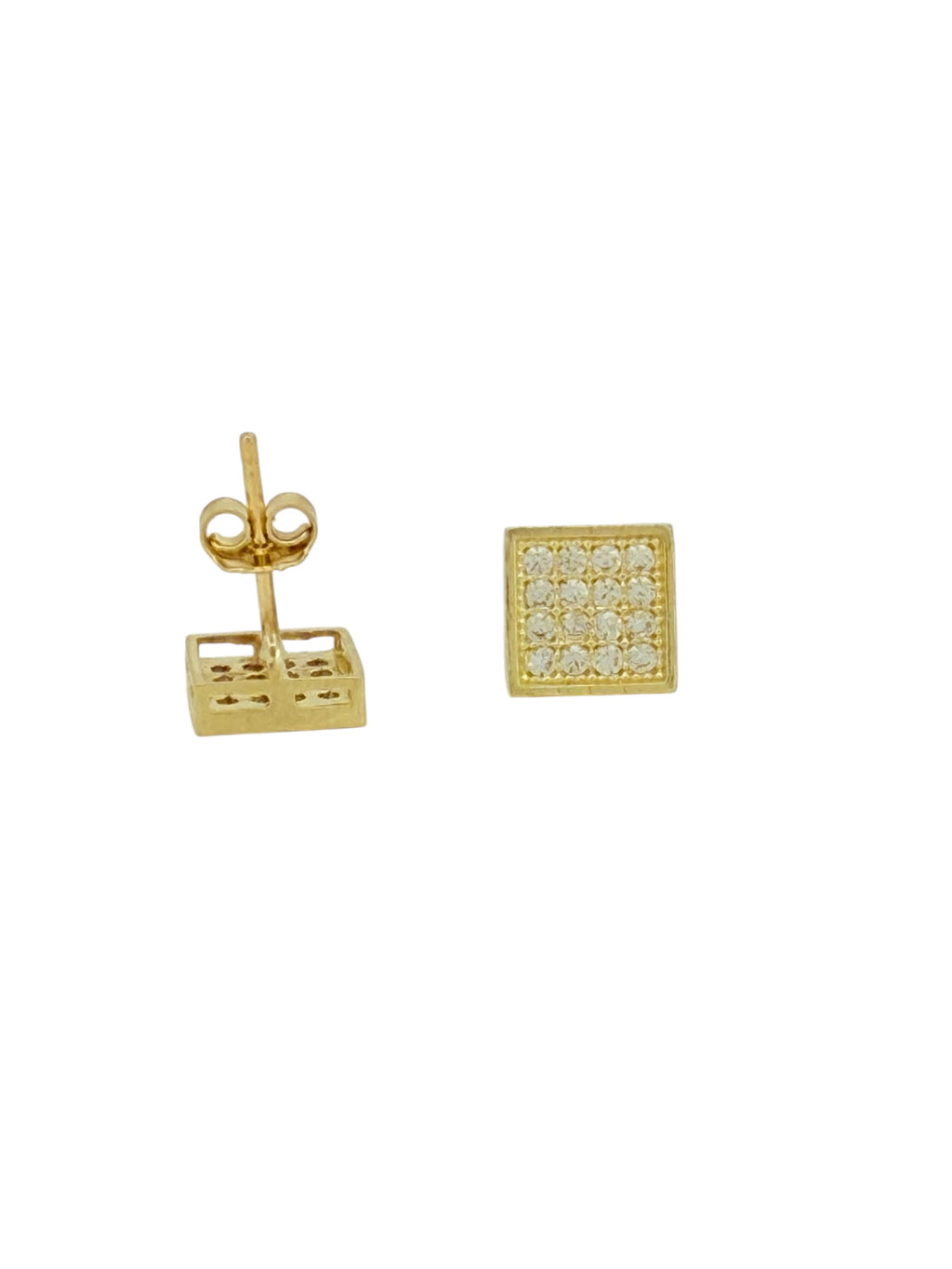 Earrings 10k zicornia Weight 1.3gm