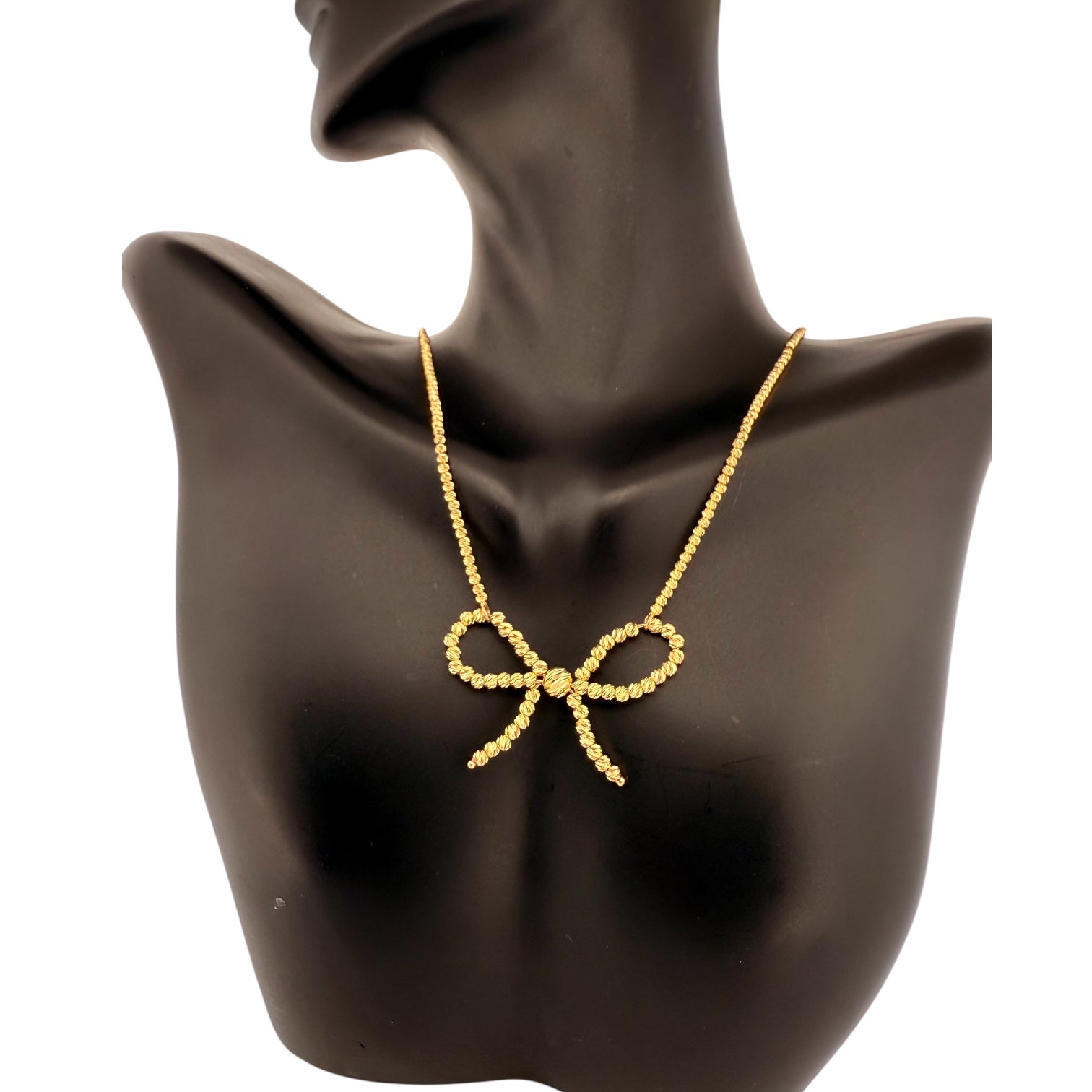 Chains Ribbon 14 KT Hollow Size 16'' Weight 7.7gm