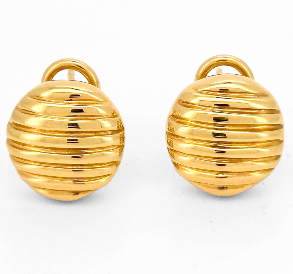 Earrings Omega 14 KT Hollow Weight 4gm