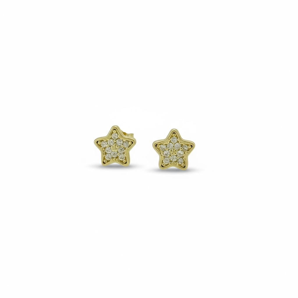 Earrings Star 10k zicornia Weight 1.1gm