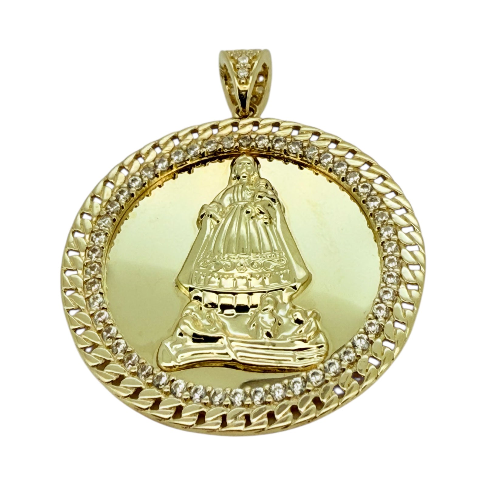 Pendants virgen del cobre 10k zicornia Weight 2.8gm