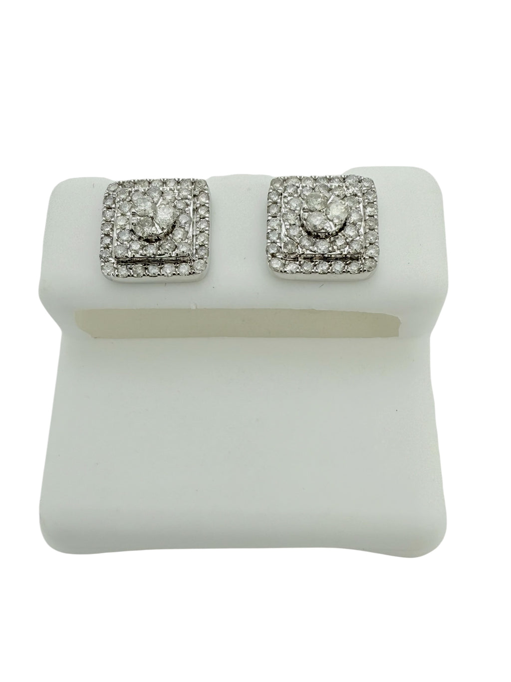 Earrings 0.88ct 14 KT diamonds Weight 2.7gm