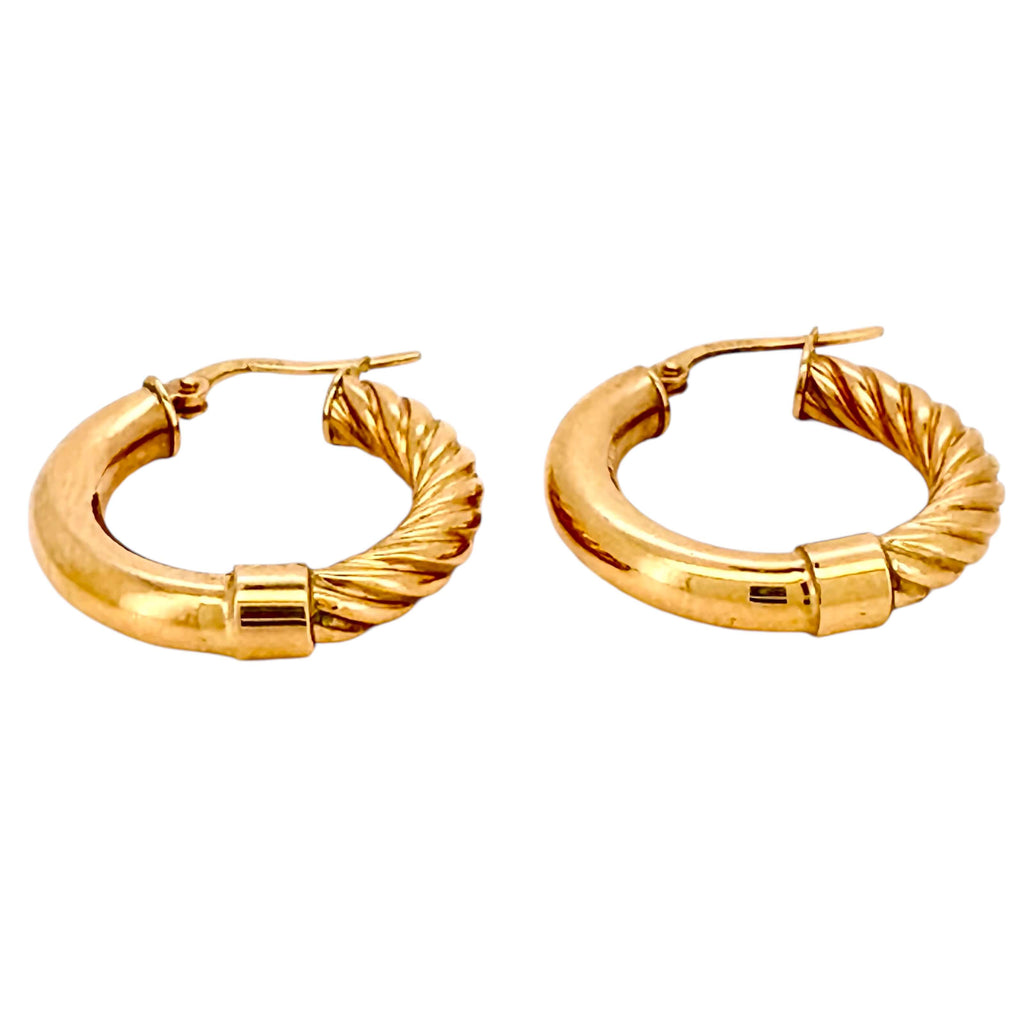Earrings Hoops 14 KT Hollow Weight 2.6gm