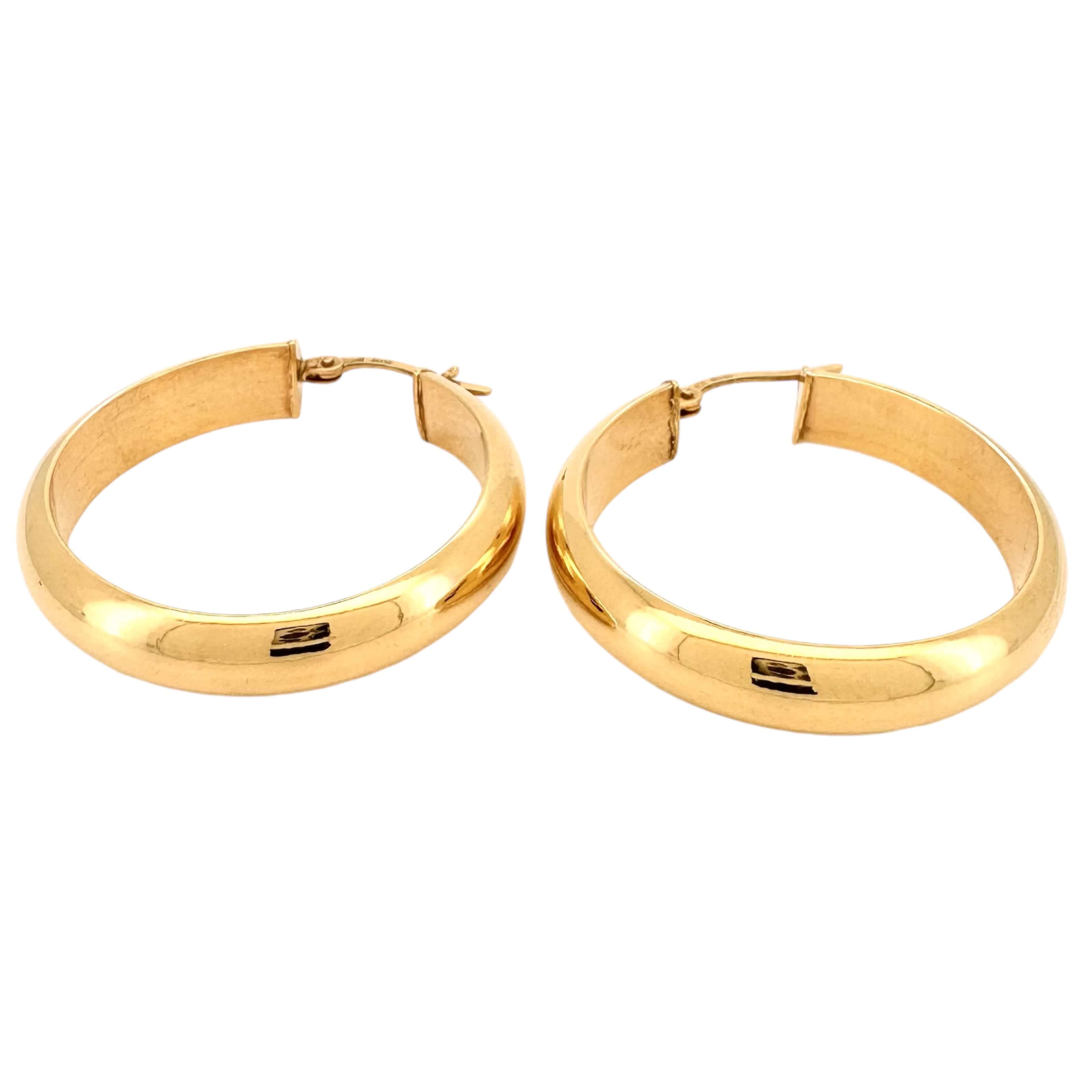 Earrings Hoops 10k Hollow Weight 3.9gm