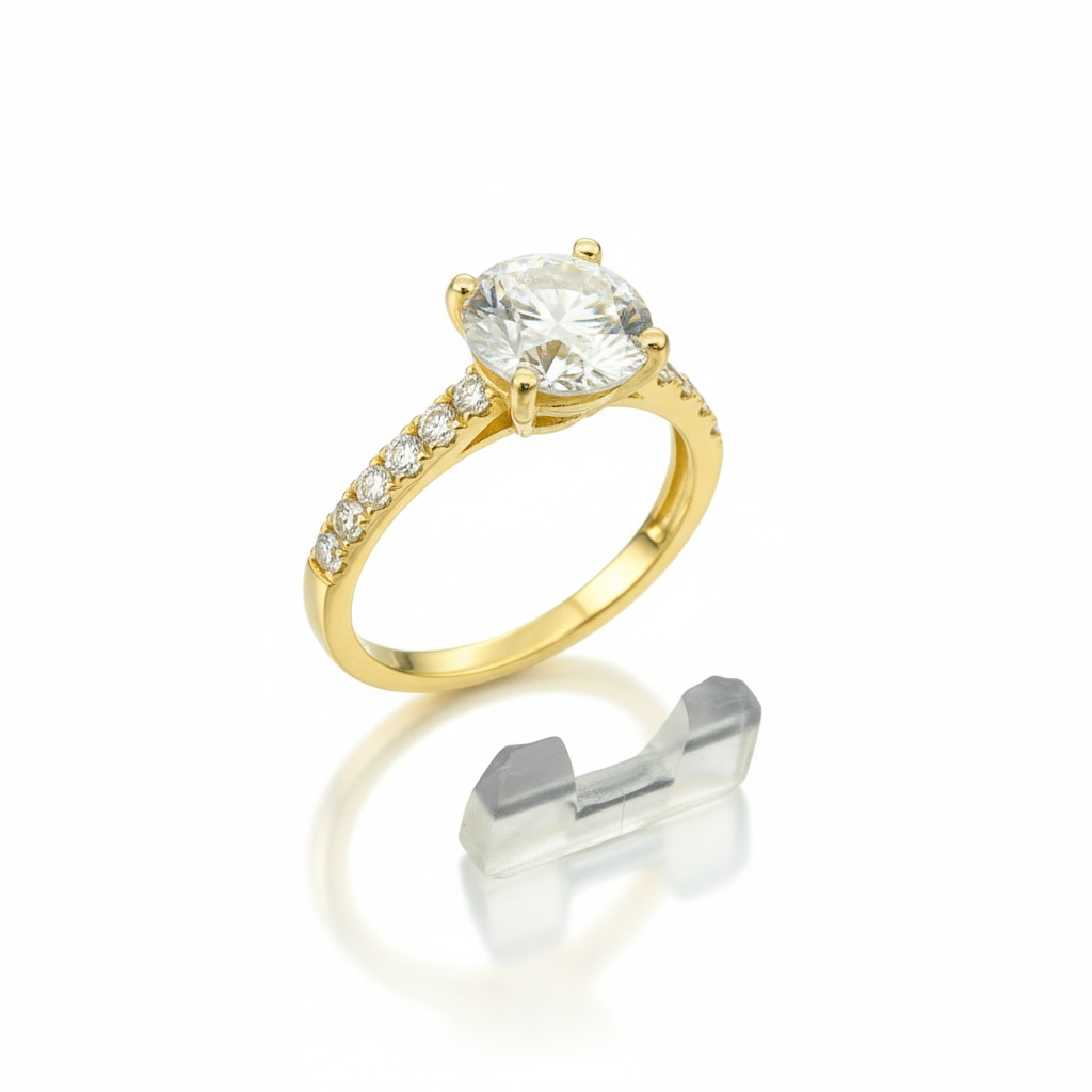 Rings Women BR 3.10ct/E,VVS2 14 KT Lad diamonds Size 7 Weight 4.2gm