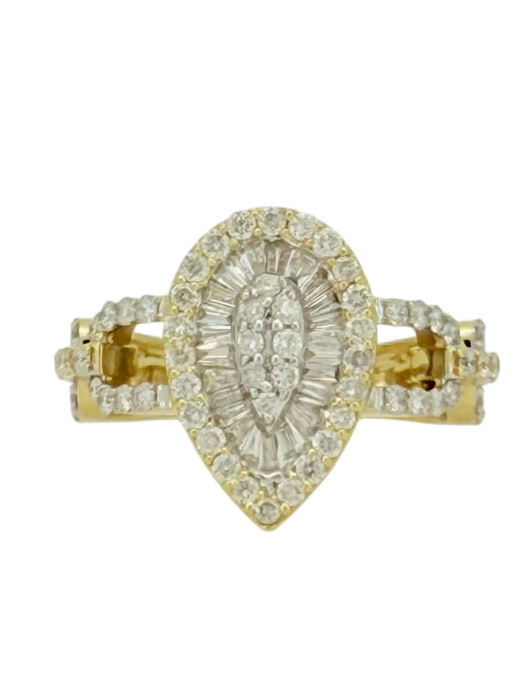 Rings Women 0.98ct 14 KT diamonds Size 7 1/4 Weight 3.5gm
