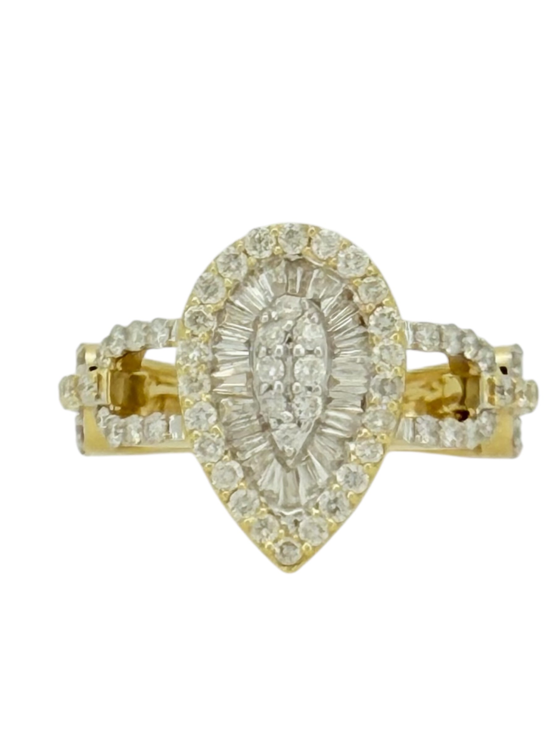 Rings Women 0.98ct 14 KT diamonds Size 7 1/4 Weight 3.5gm