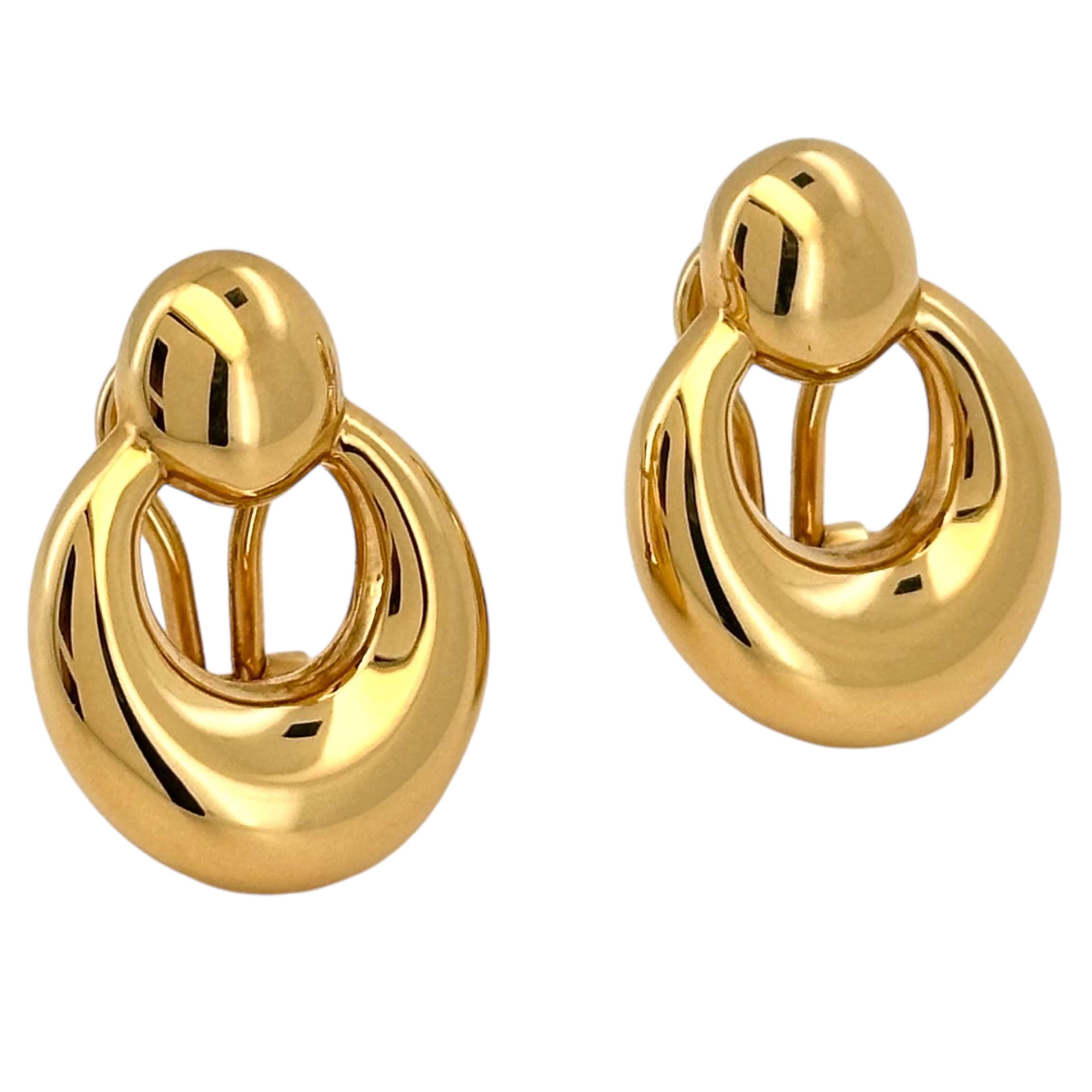 Earrings Omega 14 KT Hollow Weight 5gm