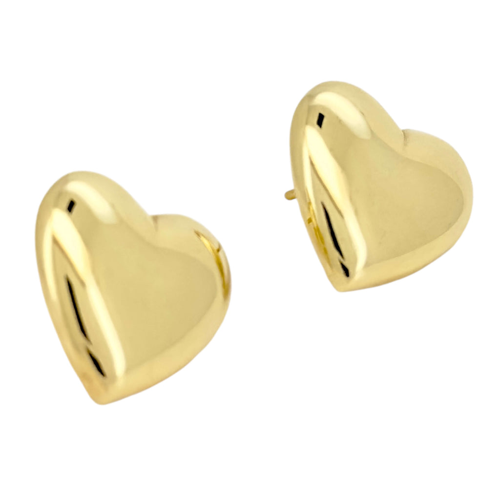 Earrings heart 14 KT Hollow Weight 7.1GM