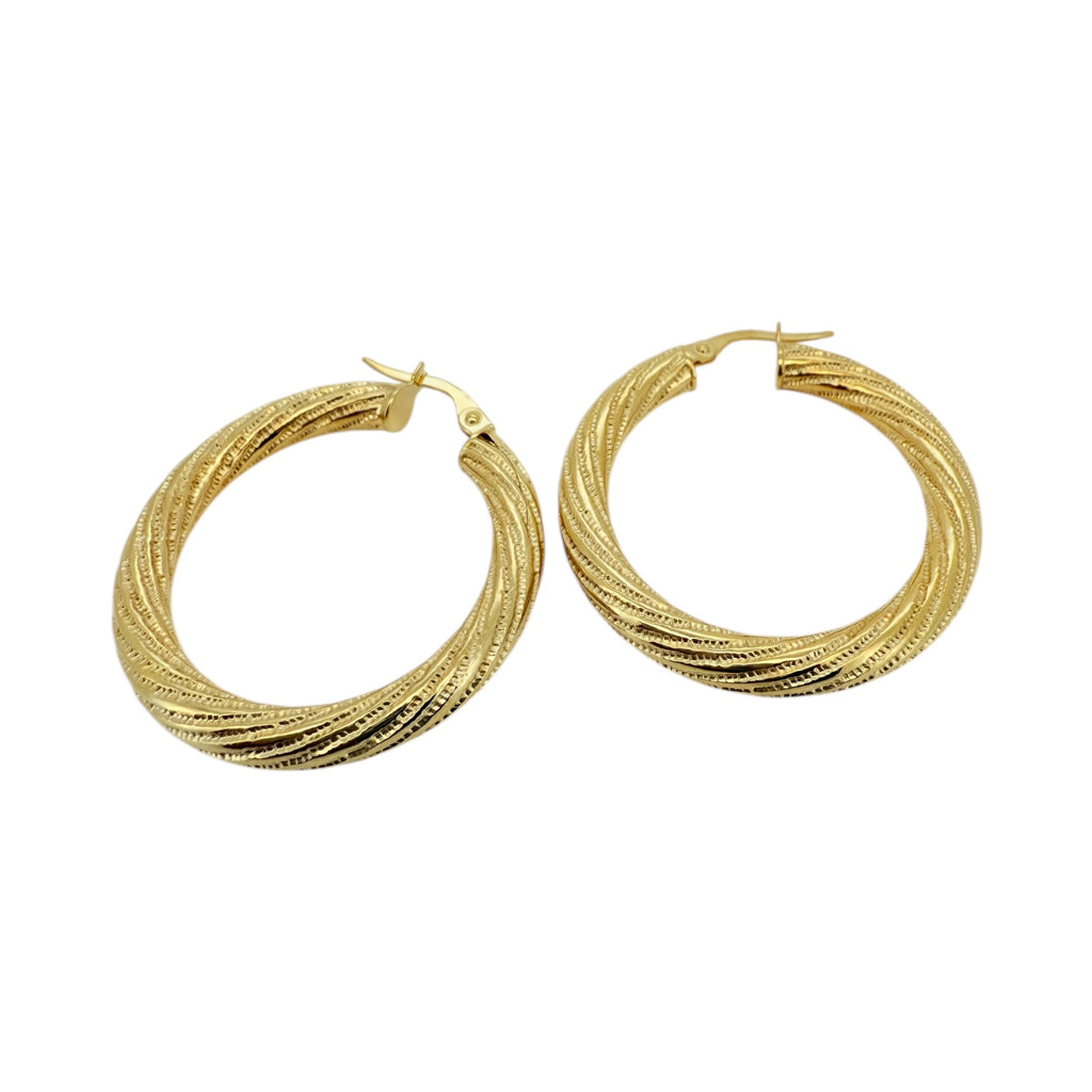 Earrings Crooked 10k Hollow Weight 3.1gm