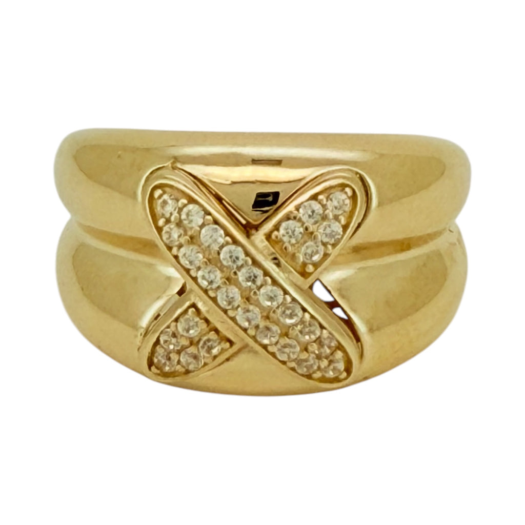 Rings Women Hollow 14 KT zicornia Size 7/2 Weight 3.4gm