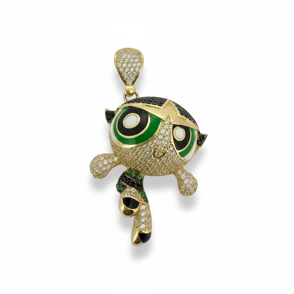 Pendants Power Girl 10k zicornia Weight 7.1gm