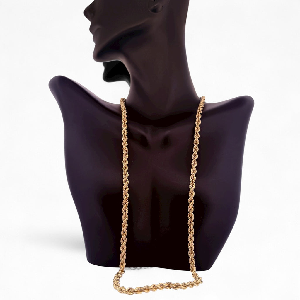 Chains Torzal 14 KT Hollow Size 20''*4.3mm Weight 7.5gm