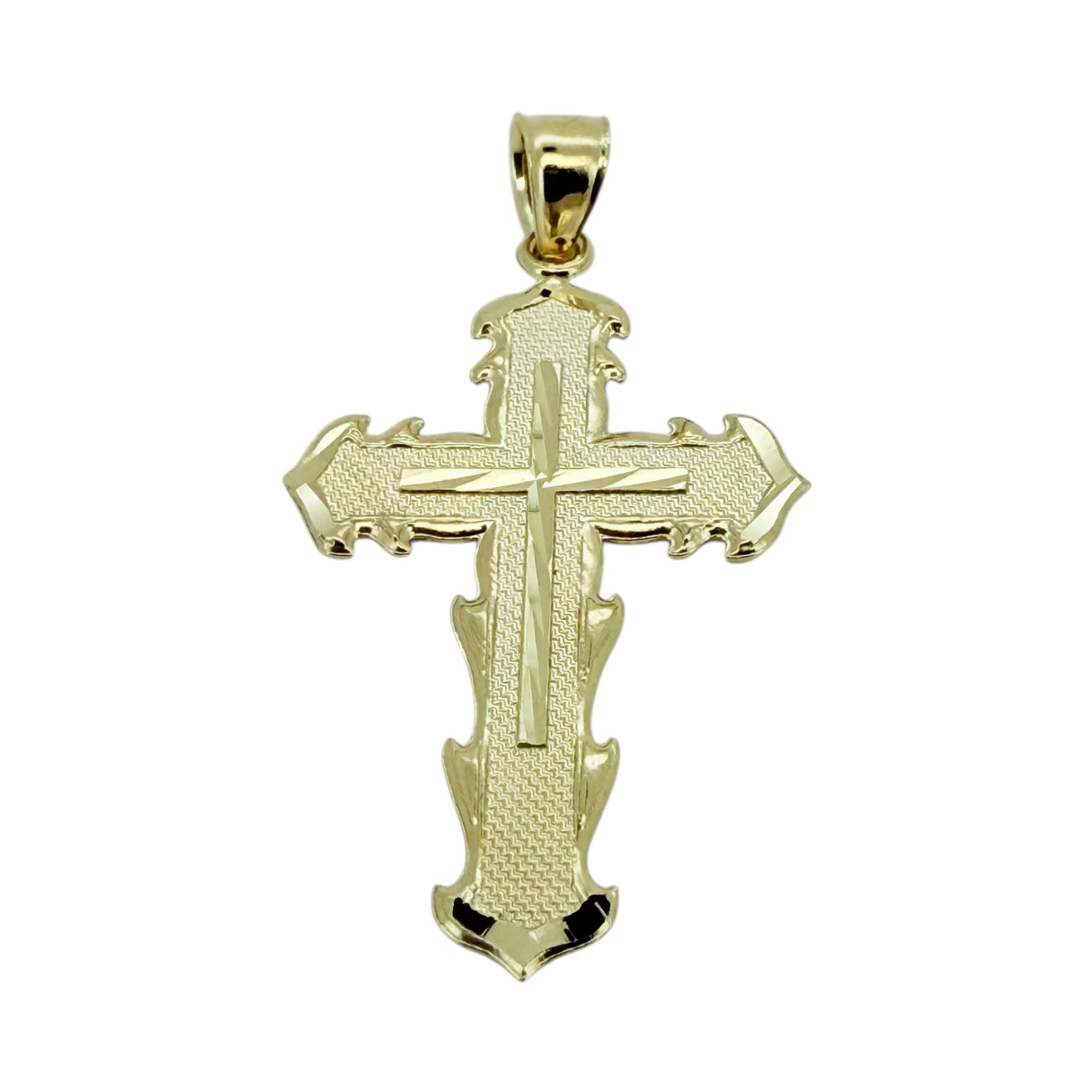 Pendants cross 10k Hollow Weight 1.4gm