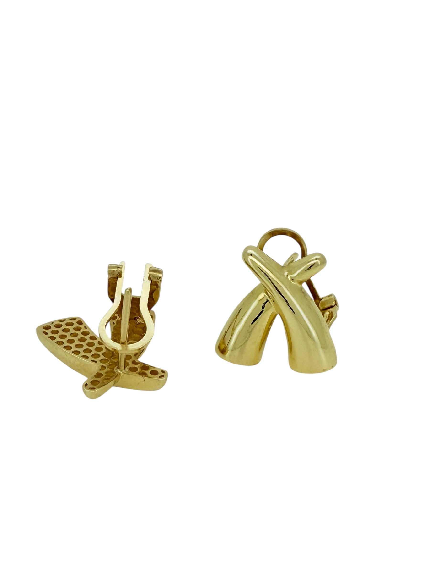 Earrings Omega 10k Hollow Weight 3.2gm