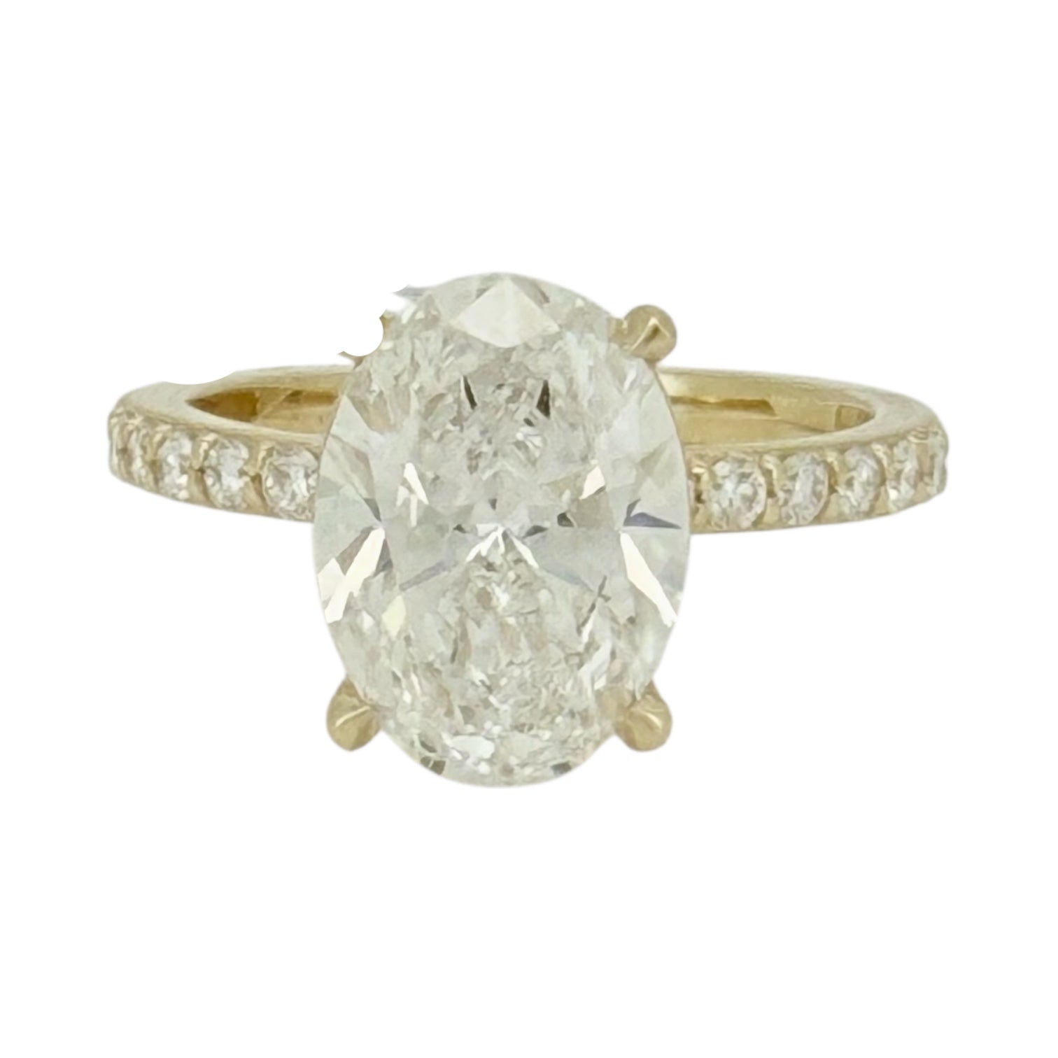 Rings Women OV 2.96ct/D,VS1 14 KT Lab diamonds Size 6 1/4 Weight 3.7gm