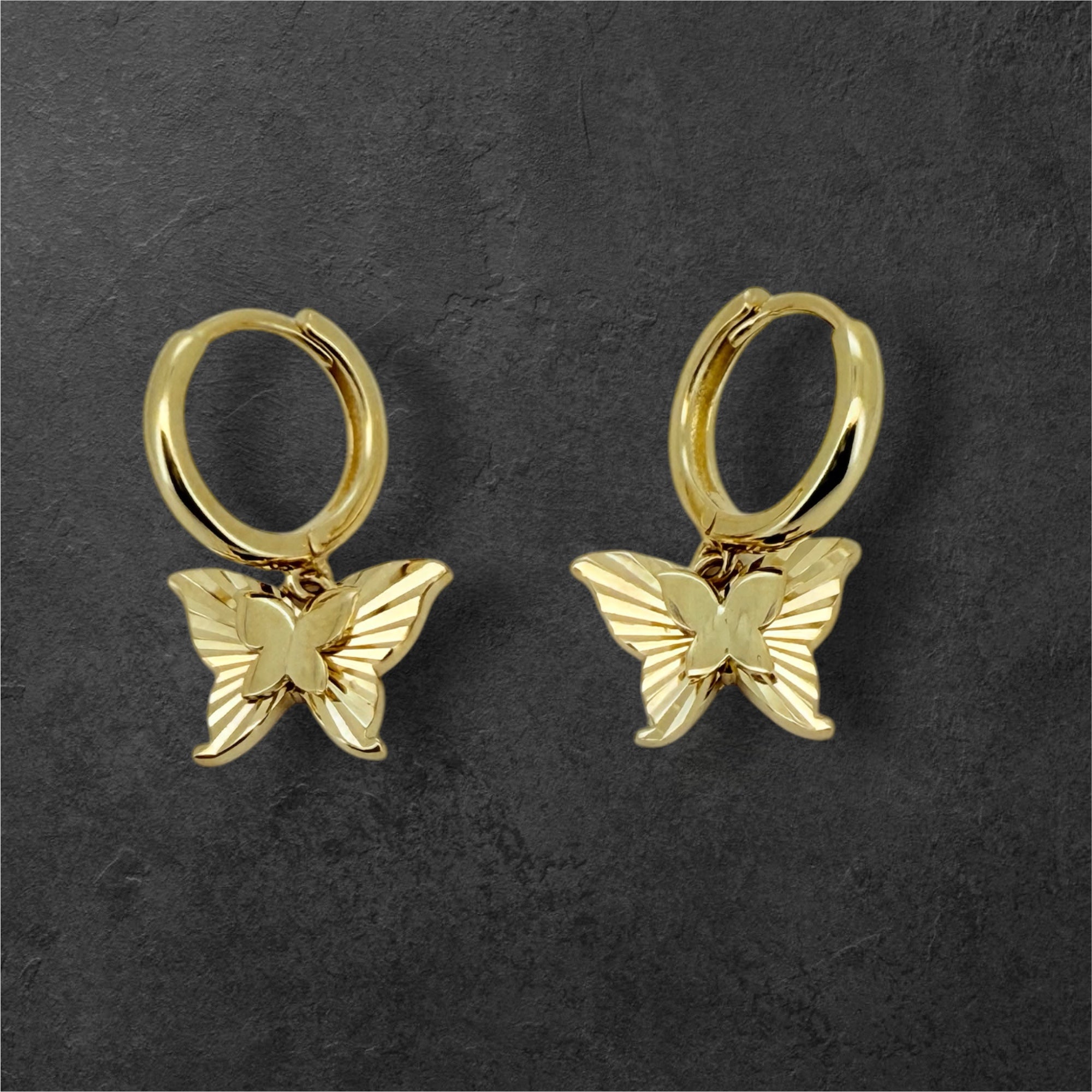 Earrings Butterfly 10k Weight 1.7gm