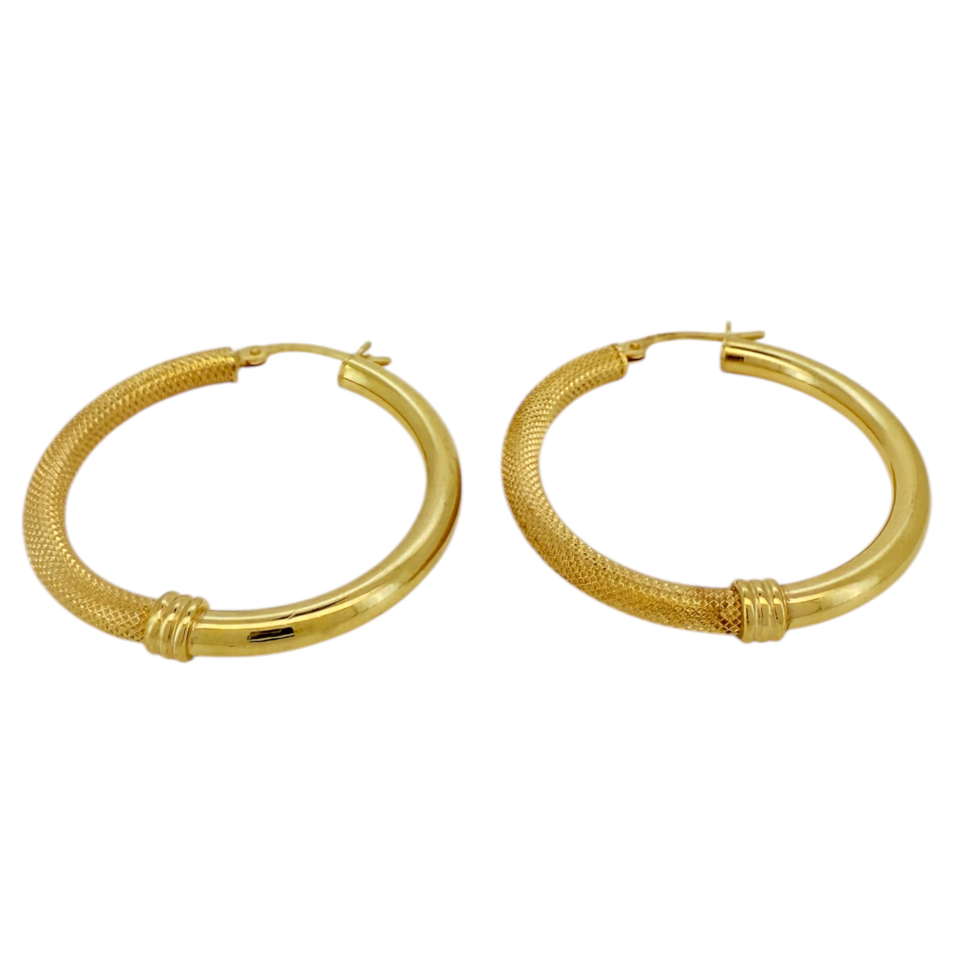 Earrings Hoops 10k Hollow Weight 2.7gm