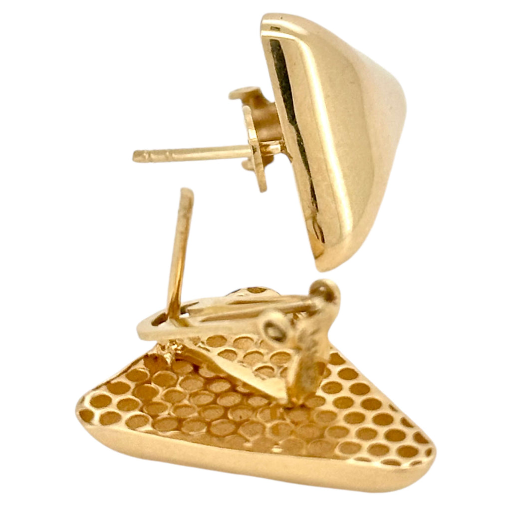 Earrings Omega 14 KT Hollow Weight 3.1GM