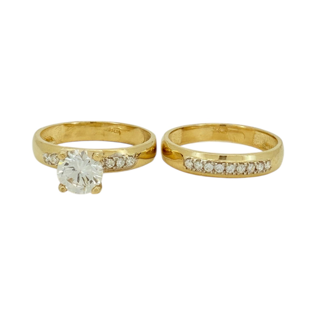 Engagement ring women 10k zicornia Size 7 Weight 4.9gm