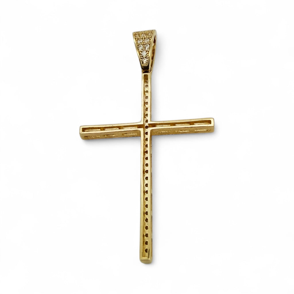 Pendants cross 14 KT zicornia Weight 2.3gm