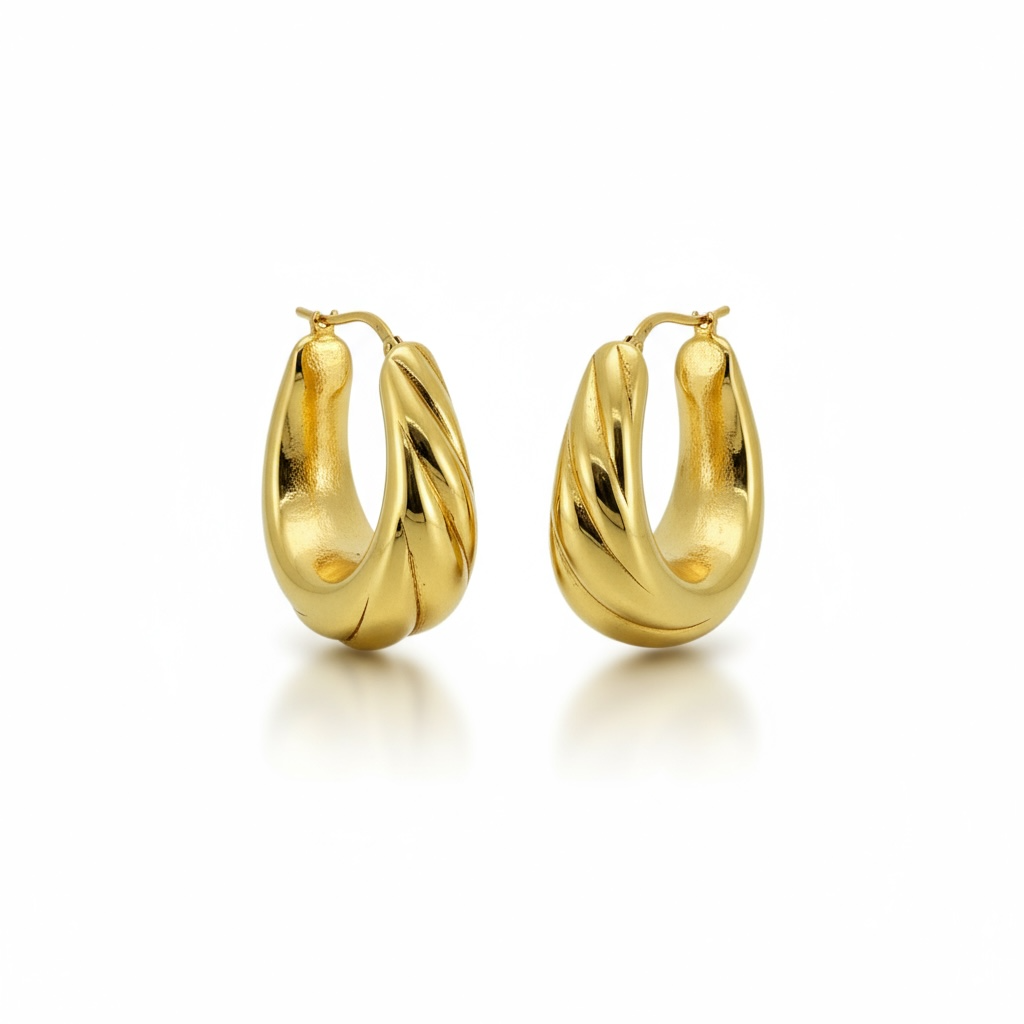 Earrings 14 KT Hollow Weight 4.7gm