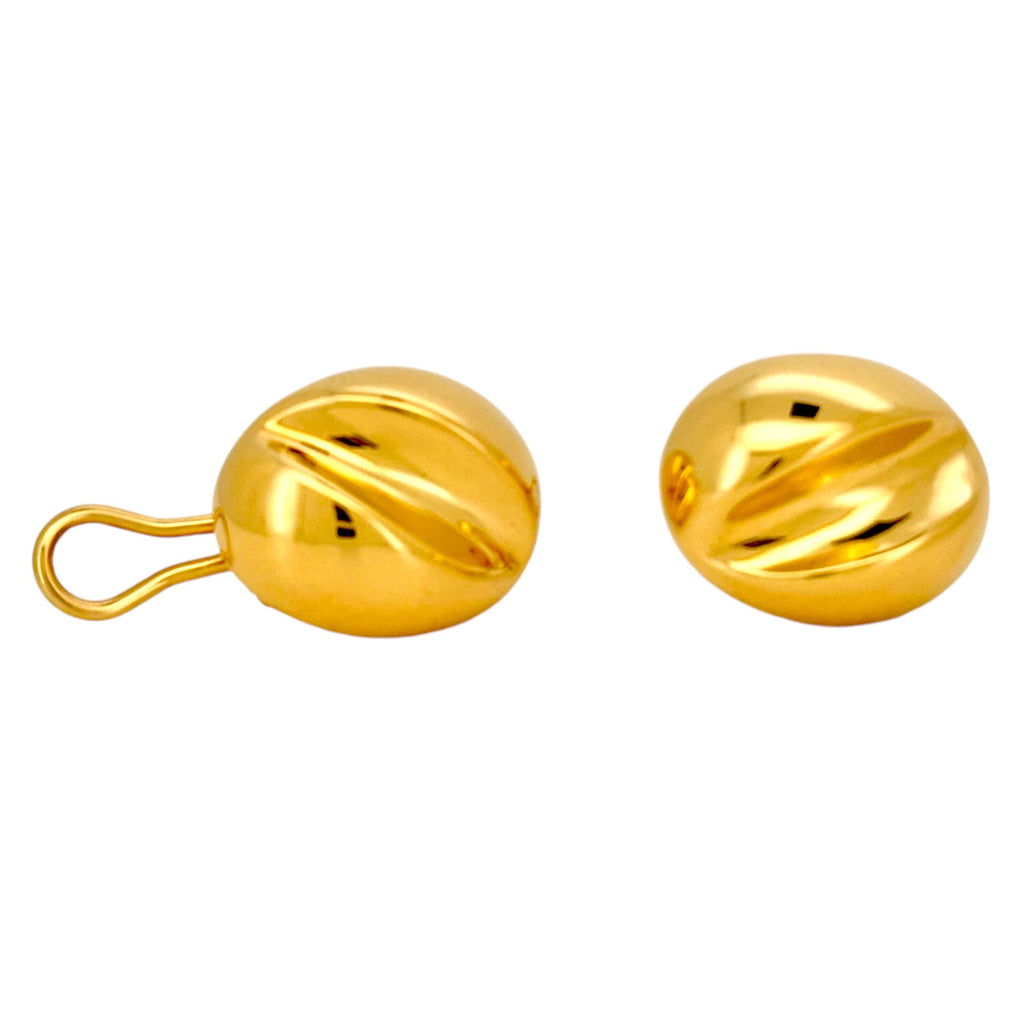 Earrings Omega 14 KT Hollow Weight 5.3gm