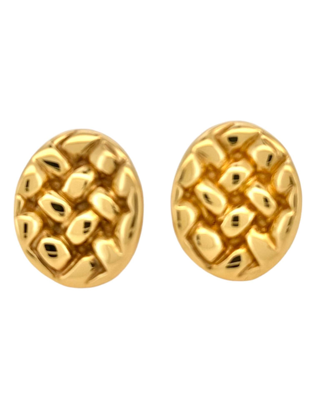 Earrings Omega 14 KT Hollow Weight 5.1gm