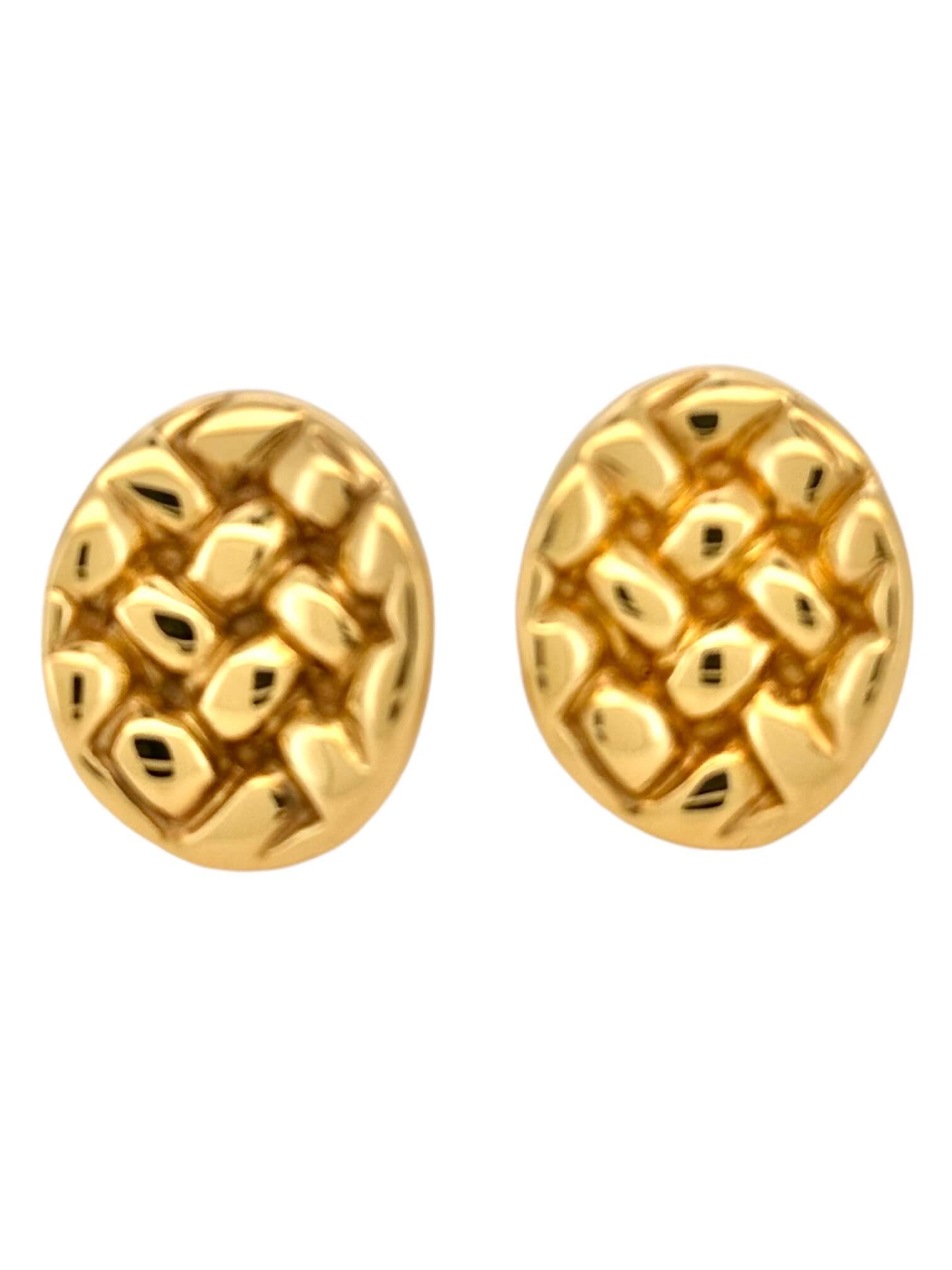 Earrings Omega 14 KT Hollow Weight 5.1gm