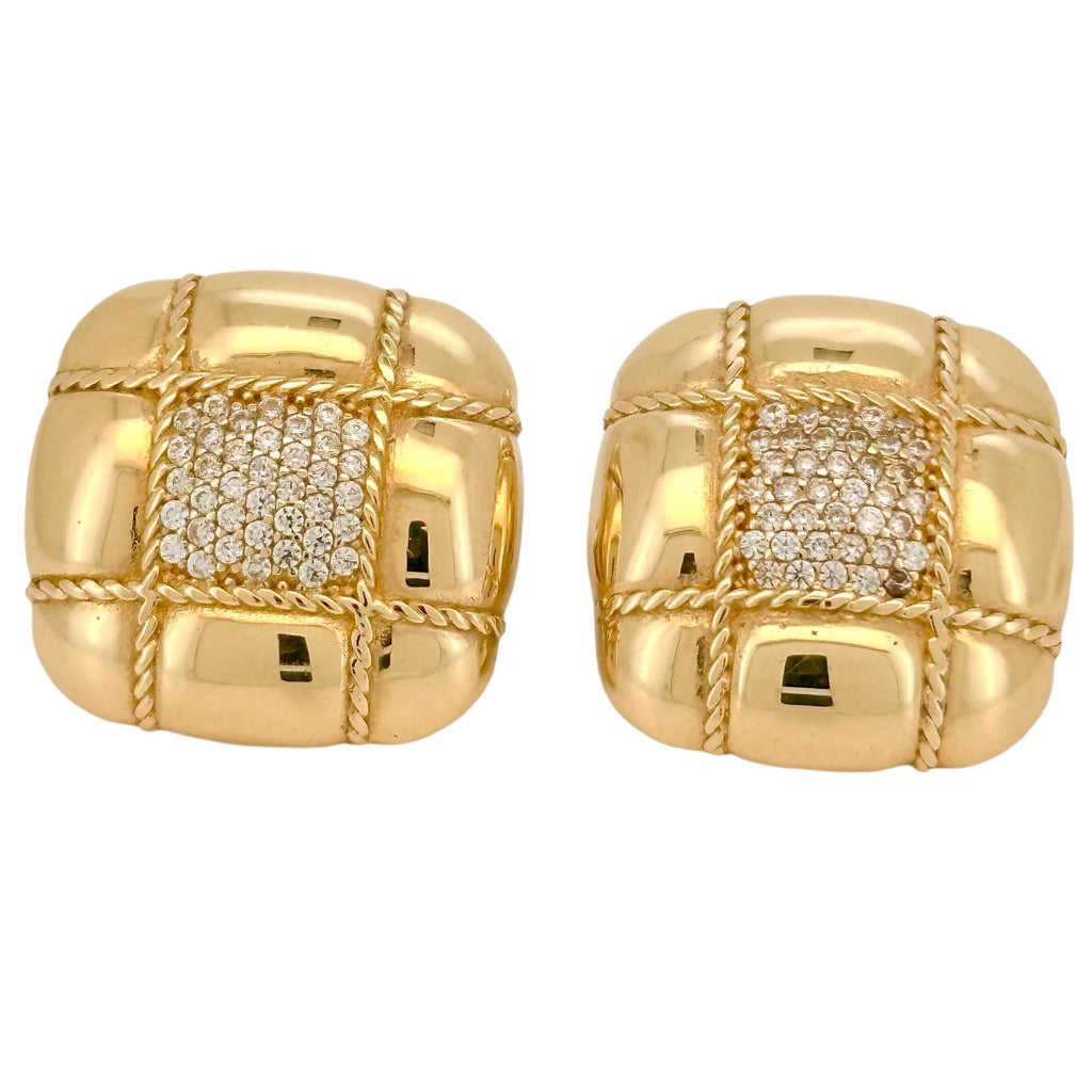 Earrings Omega 14 KT zicornia Weight 5.8GM