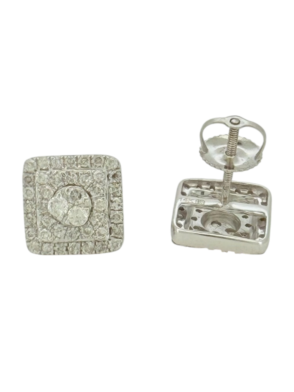 Earrings 0.88ct 14 KT diamonds Weight 2.7gm