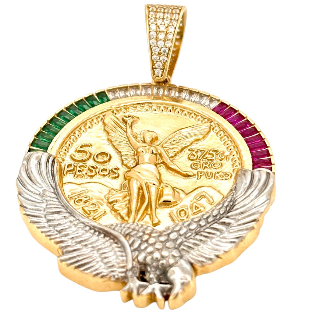Pendants centenario 14 KT zicornia Weight 19.2gm